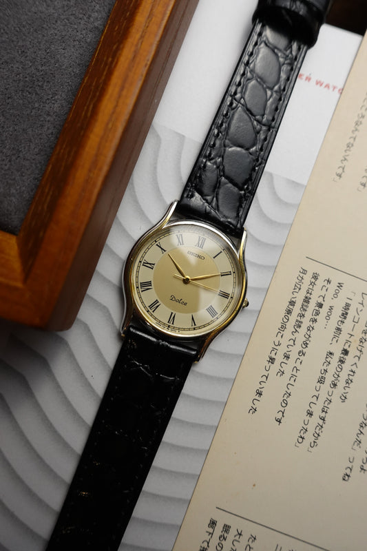 Seiko Dolce roman numeral 2 tone dial