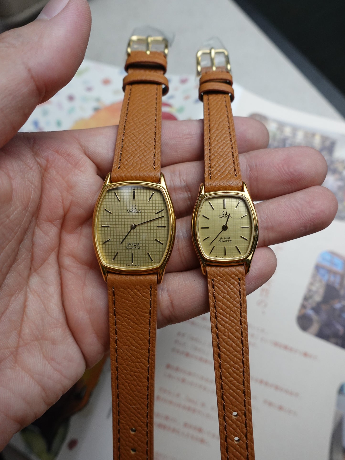 80s Omega De-ville Quartz Couple Set