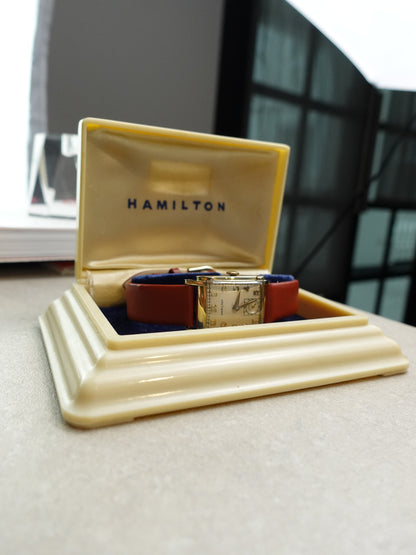 1940s Hamilton Perry manual winding 14k case with original box