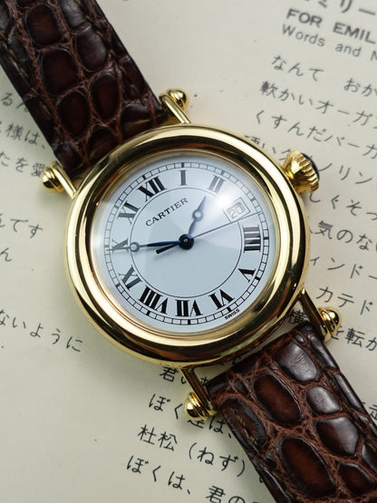 90s Cartier Diabolo solid 18k LM quartz