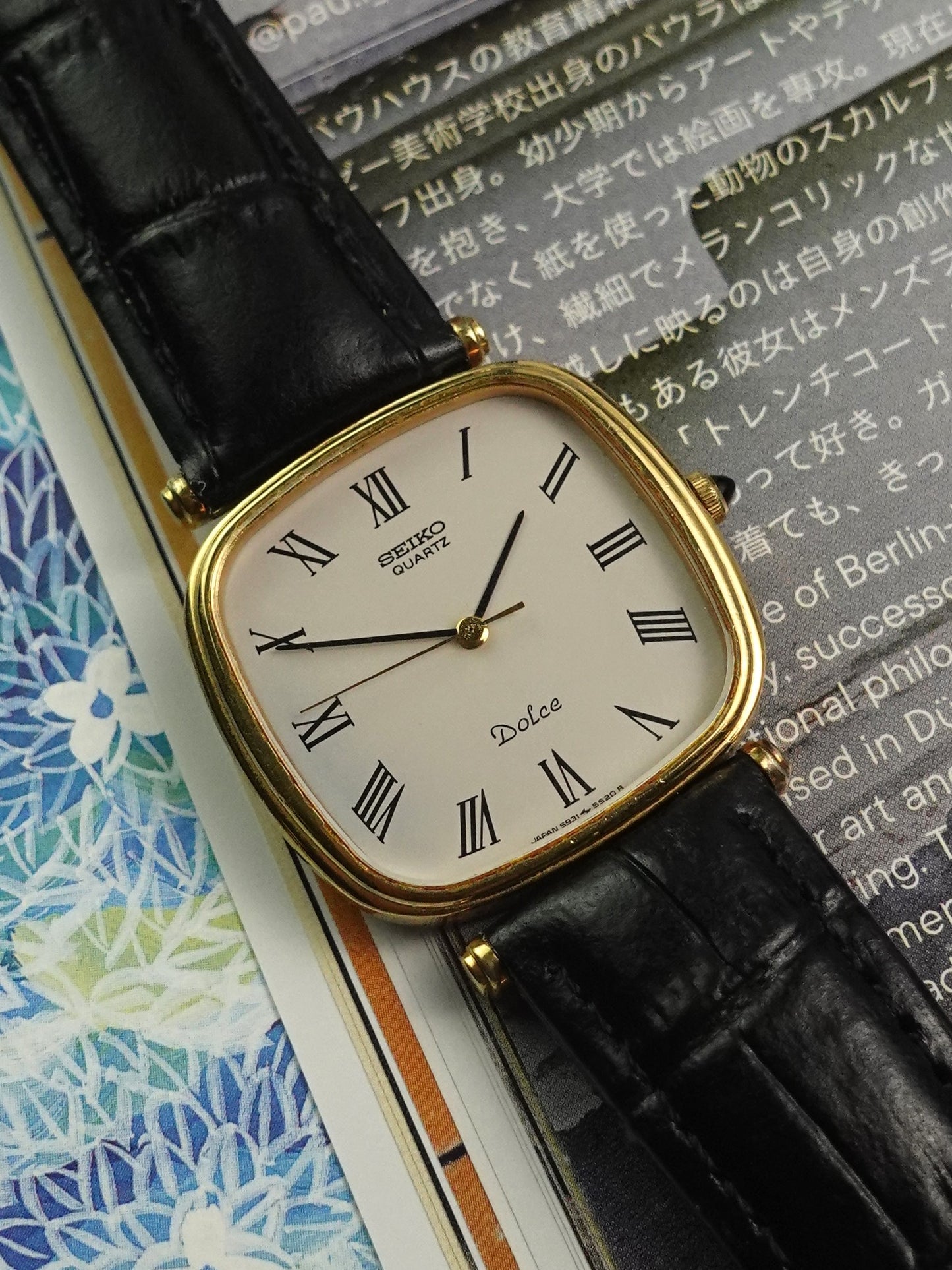 80s Seiko Dolce T-lug Cushion Case with Roman Numerals