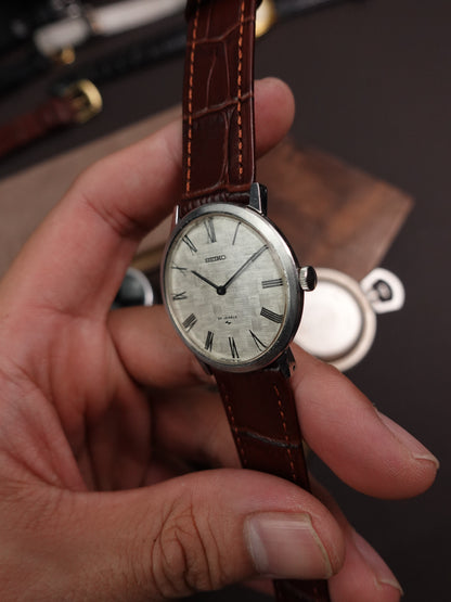 Seiko Charriot Cross-Linen Sakura Dial Hi-beat 2220-0180 Manual winding Circa. 1972