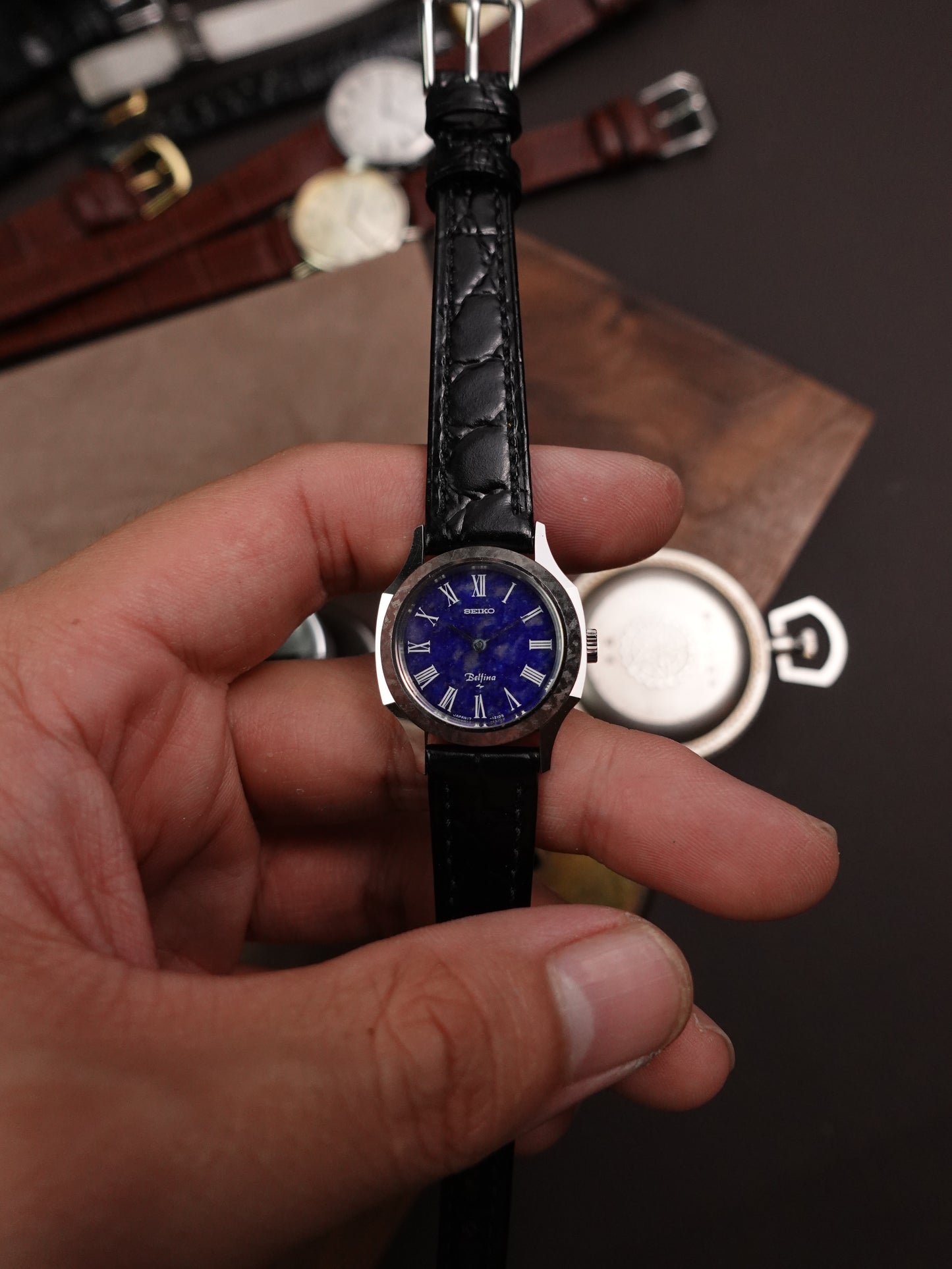 Seiko Belfina Lapis Lazuli Dial Manual Winding 17-0820