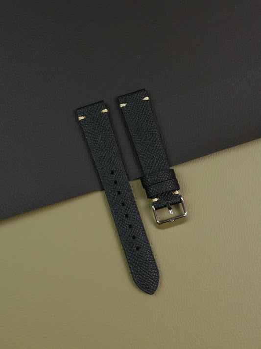 Dress Epsom in Black with Corner stitching