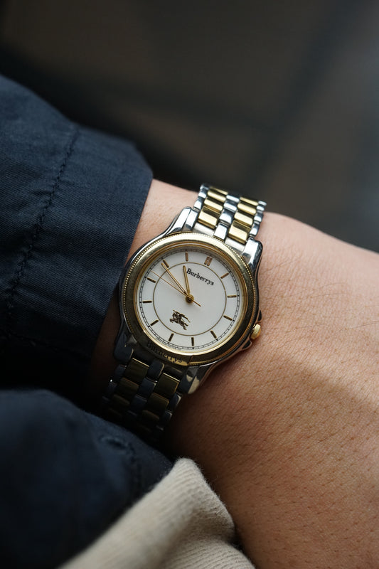 Classic 2 tone Burberry jubilee bracelet quartz