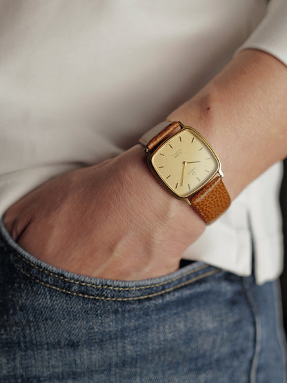 Omega De Ville “Squircle” Frosty Golden Dial Ref. 191.0102 (circa 1980)