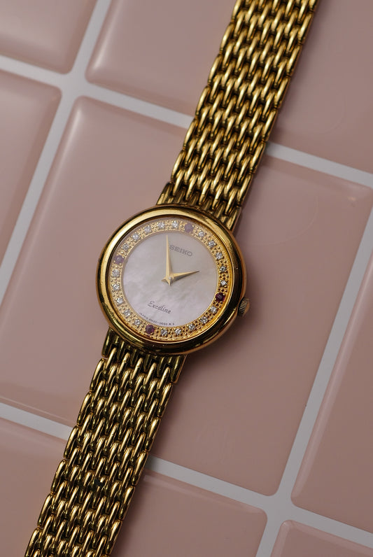 Seiko Exceline Mother of Pearl "RUBY' 4N20-0380