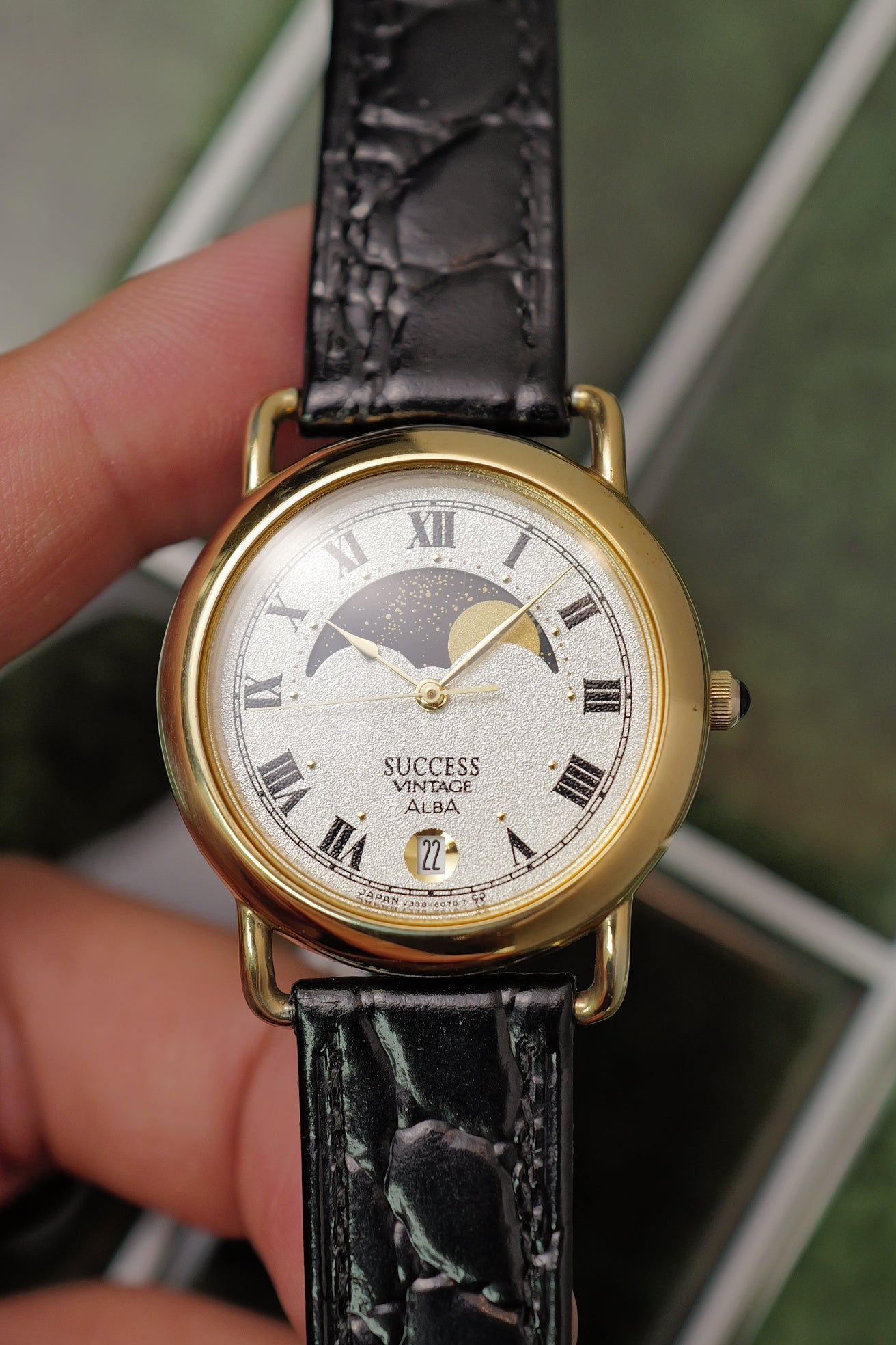 Seiko Alba Moonphase "Pebble" With original buckle