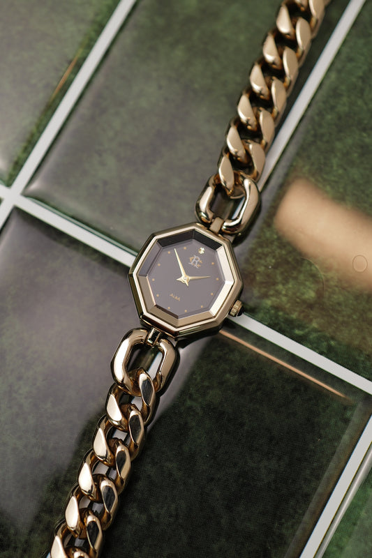 Seiko Alba Octa Cuban Chain Integrated Bracelet Circa. 1990s