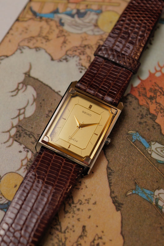 Seiko Dolce Art-Deco Tungsten Carbide. Circa.1987