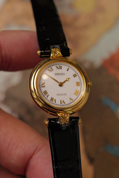 Seiko Exceline T-lugs with Engraved Dial Circa. 1992