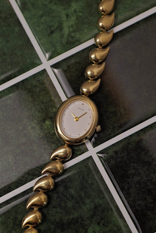 Citizen "Beaded Pearls" Bracelet Quartz Circa. 1987