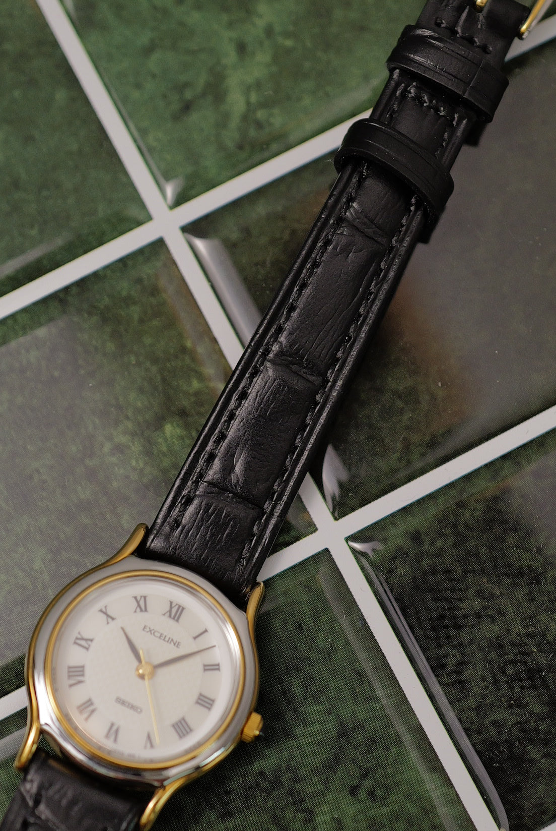 Seiko Exceline Mother of Pearl Full set Circa. 1994 New old stock