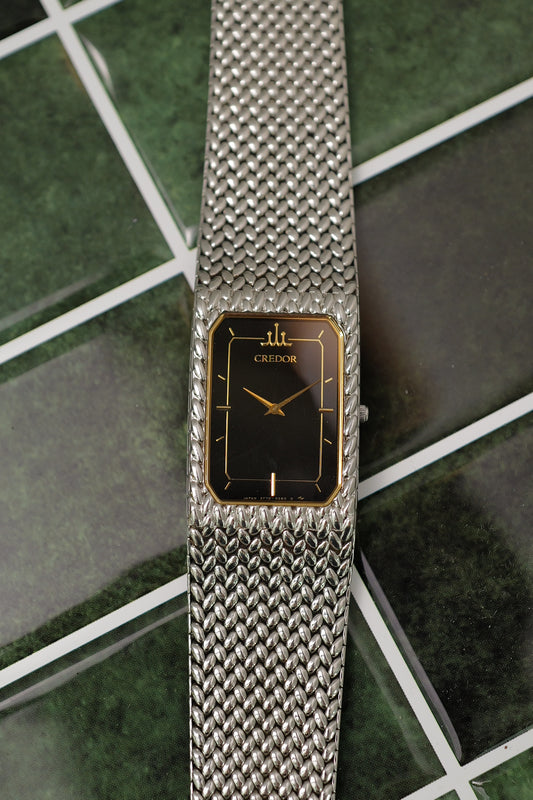 Seiko Credor integrated Bracelet "Onyx" Circa.1993