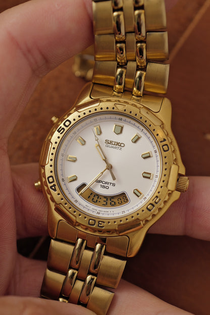 Seiko Quartz Sports 150 Dual Time Complication
