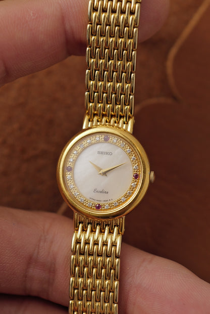 Seiko Exceline Mother of Pearl "RUBY' 4N20-0380