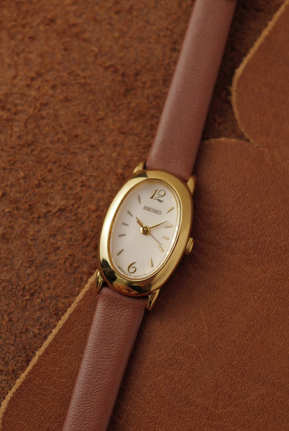 Seiko Ladies "Baignoire" Mini in Gold