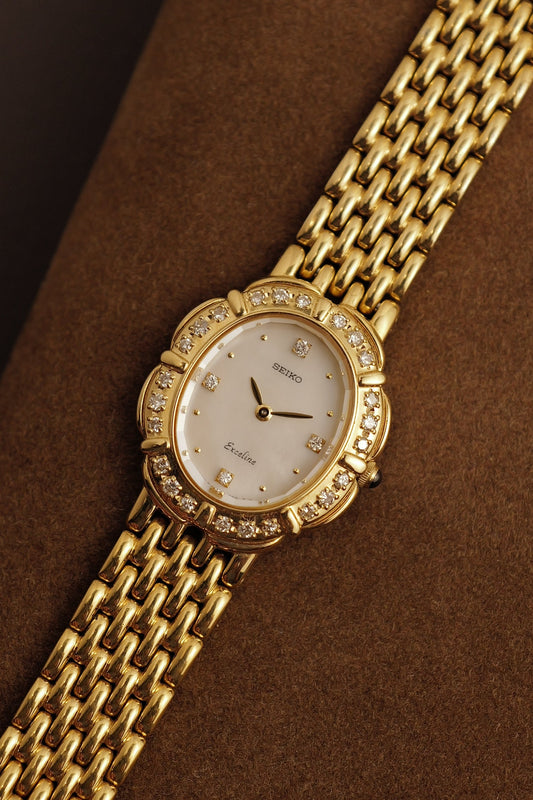 Seiko Exceline "Diamond Petal" Mother of Pearl Dial Circa. 1990