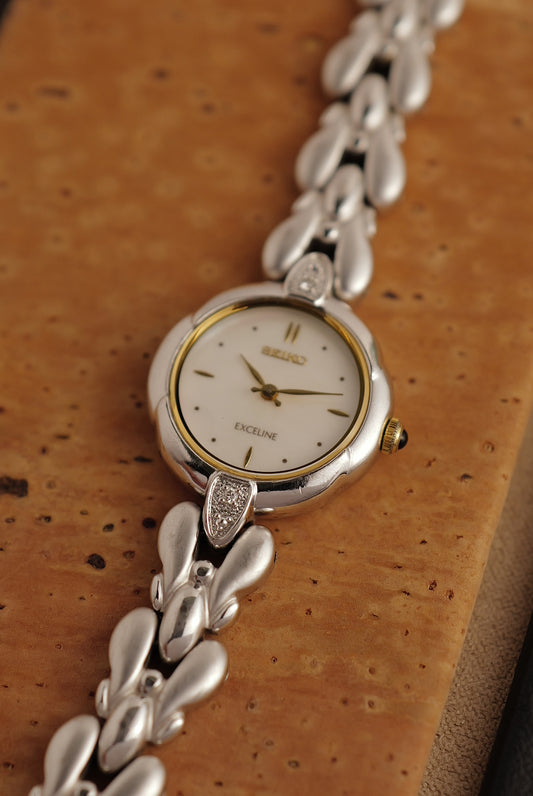 Seiko Exceline Mother of Pearl Gem set Circa. 1994