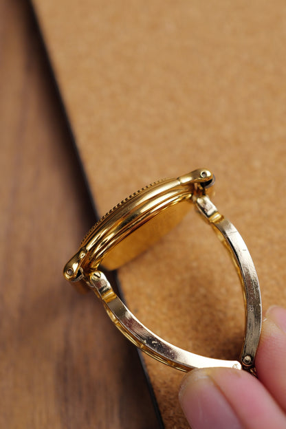 Seiko Exceline Roman "Opaline" Dial Art deco case.  1F20-6A40 Circa.1992