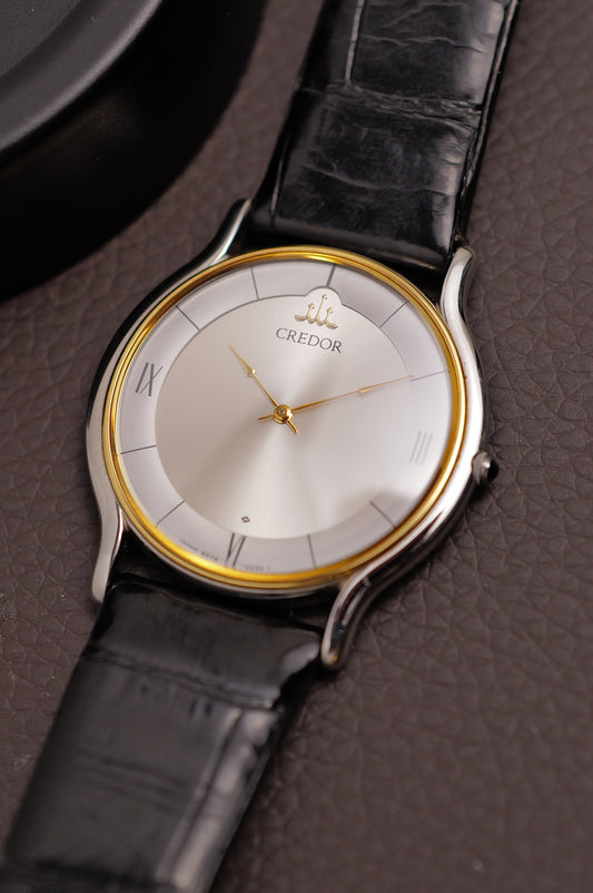 Credor Sector Dial Roman Numeral Large Size 18k solid bezel 5A74-0020 Circa. 1991