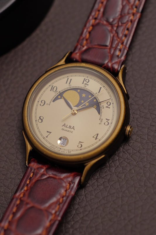 Seiko Alba Moonphase V338-6020