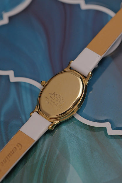 Seiko Exceline Mother of Pearl 1F20-2500 with beaded Bezel