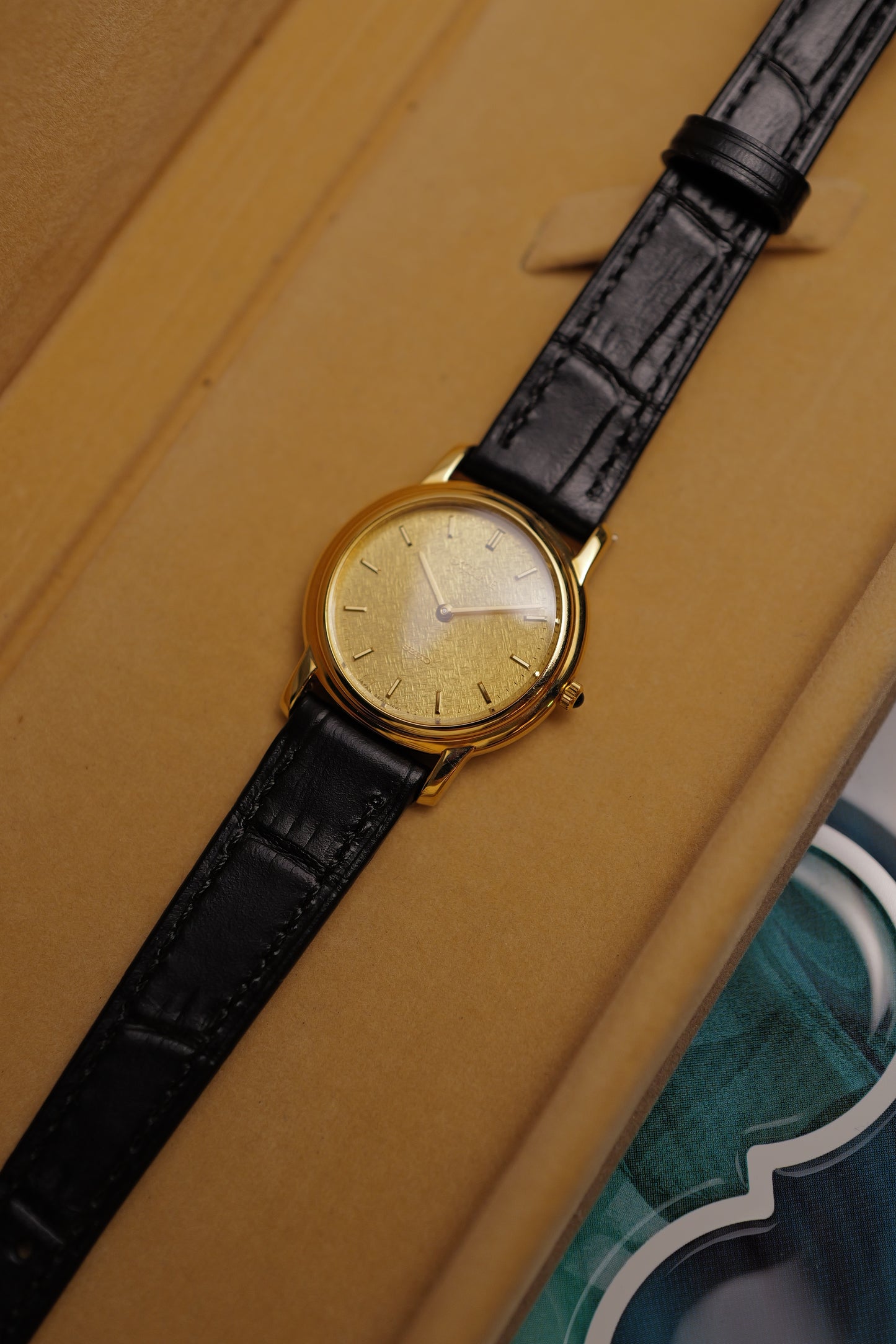 Seiko Exceline Textured dial Ori buckle commemorative engraving With original box 4N20-1030