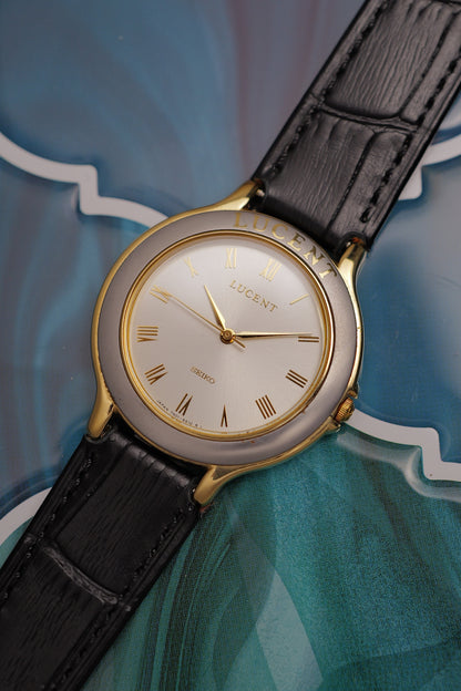 Men's Seiko Lucent Art Deco Case circa. 1995 Full box and papers 7N01-6160