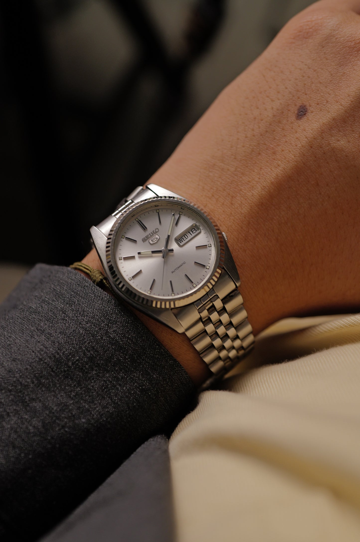 Seiko 5 "Datejust" in steel 7s26-3110 Circa.2000