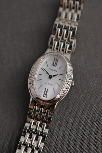 Seiko Exceline Mother of Pearl Diamond Bezel. 1994