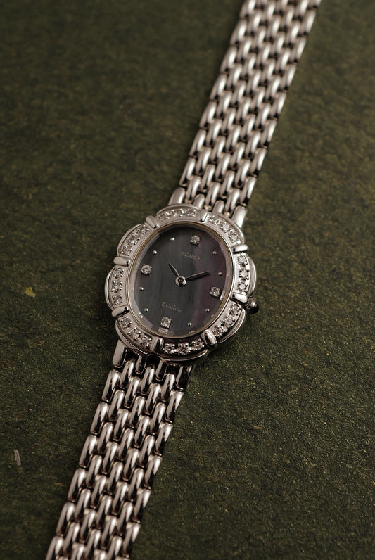 Seiko Exceline "Diamond petals" Mother of pearl circa. 1990