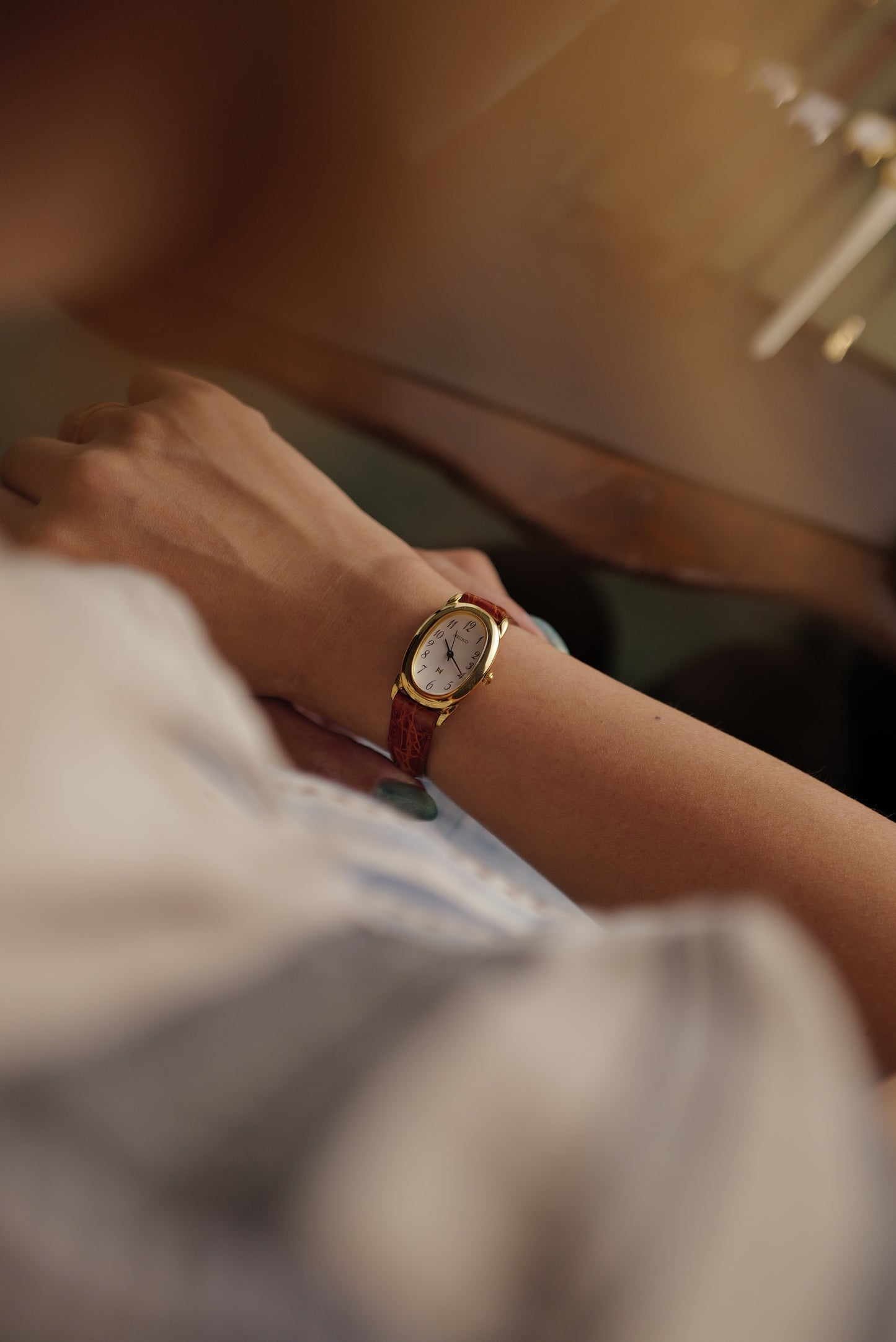 Seiko Ladies "Baignoire" Gold Circa. 1995
