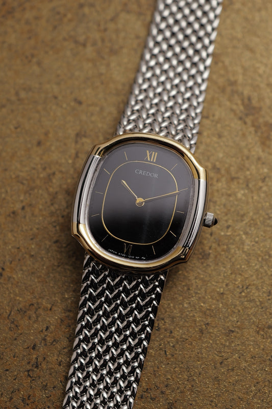 Credor Ladies Green Tiger eye Stone dial Circa. 1995