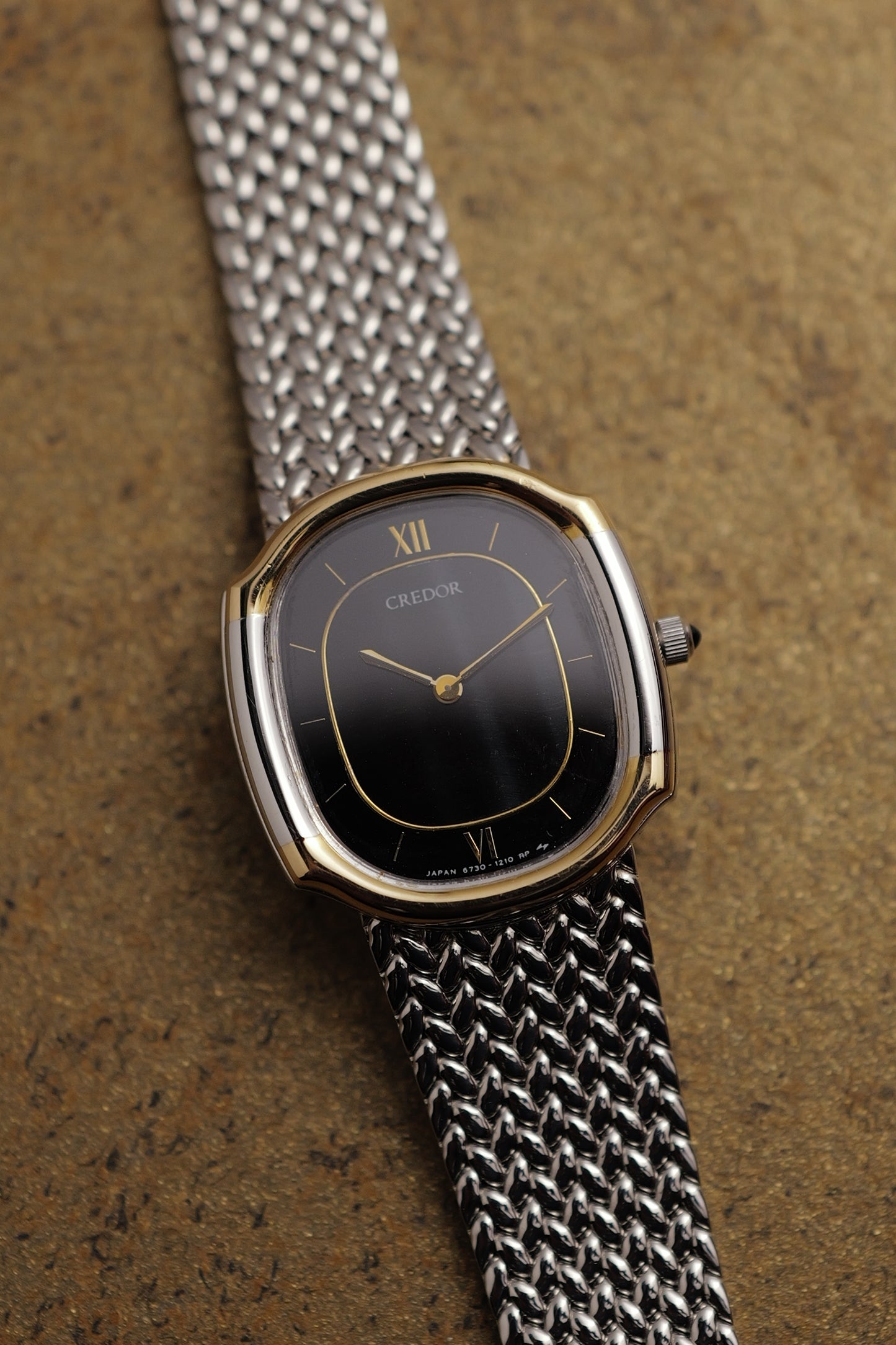 Credor Ladies Green Tiger eye Stone dial Circa. 1995