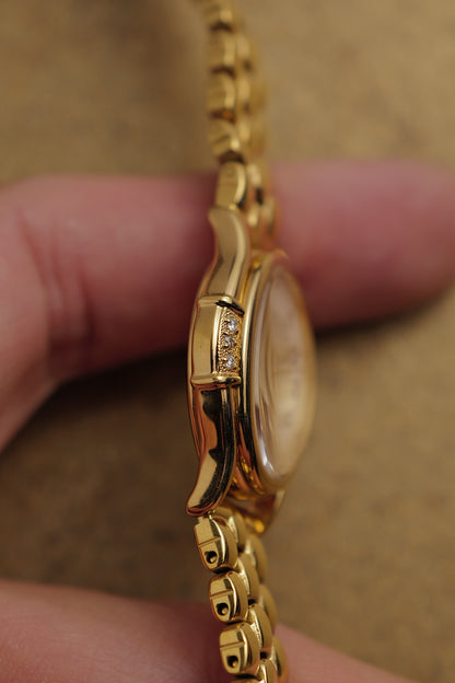 Seiko Exceline MOP Art Deco Diamond on Custom bracelet Circa.1996
