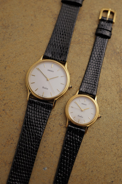Seiko Dolce Exceline Couple Set w/ Original Box NOS Circa. 1989