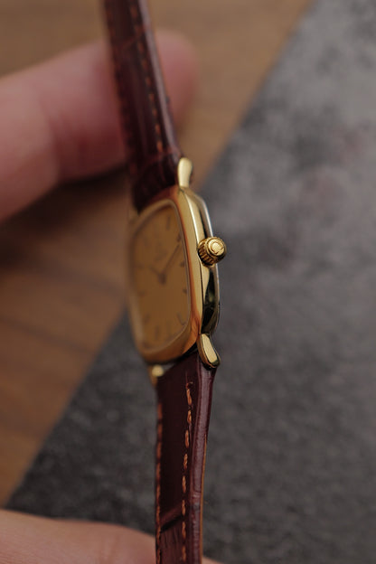 Omega De-ville "Golden Cushion" Quartz Circa. 1990s