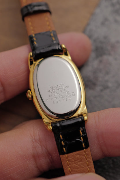 Seiko Ladies "Baignoire" Gold Circa. 1995
