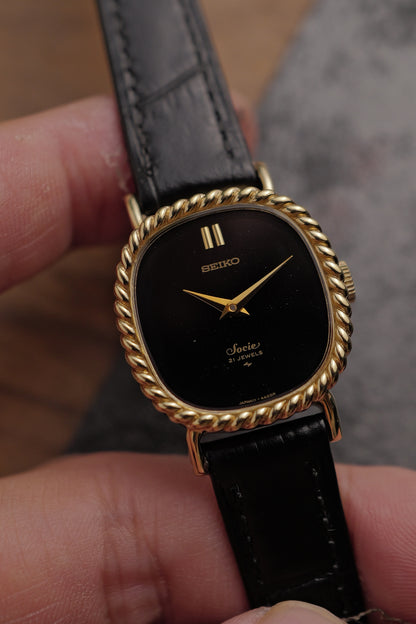 Seiko Socie Art-Deco "Onyx ribbon" Circa.1976 with original box