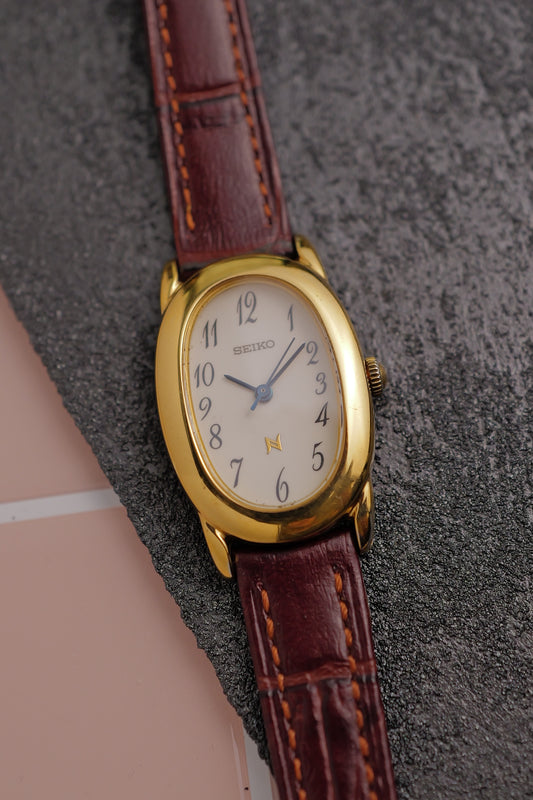 Seiko Ladies "Baignoire" Gold Circa. 1995