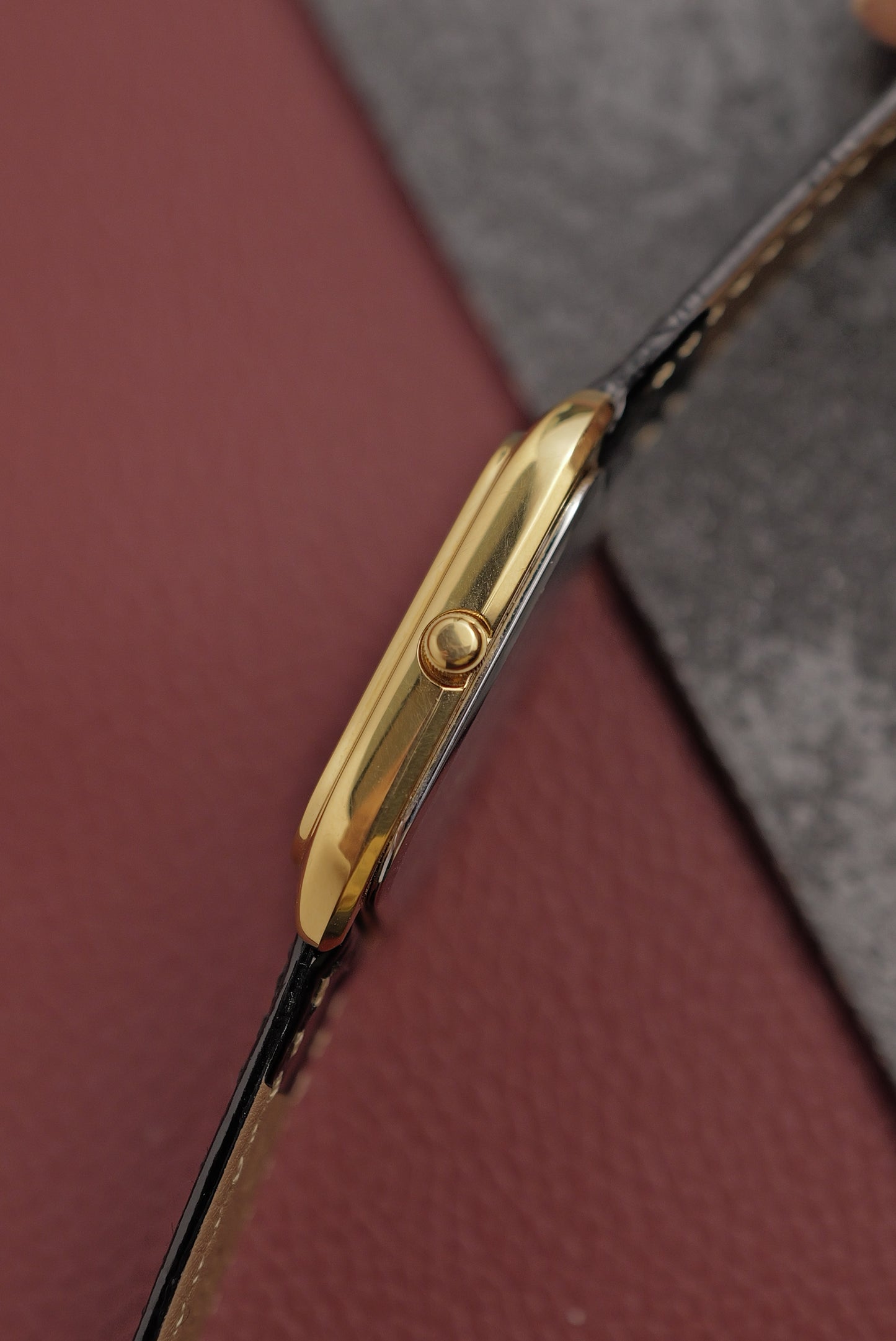 Seiko Quartz Black Classic Tank in Roman Numeral Circa. 1983