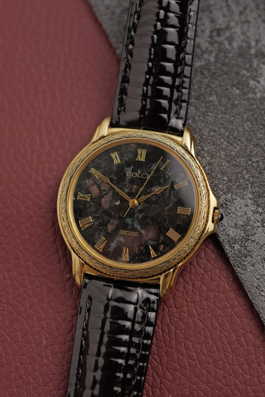 Seiko Dolce Black Turquoise Stone Dial Circa. 1992