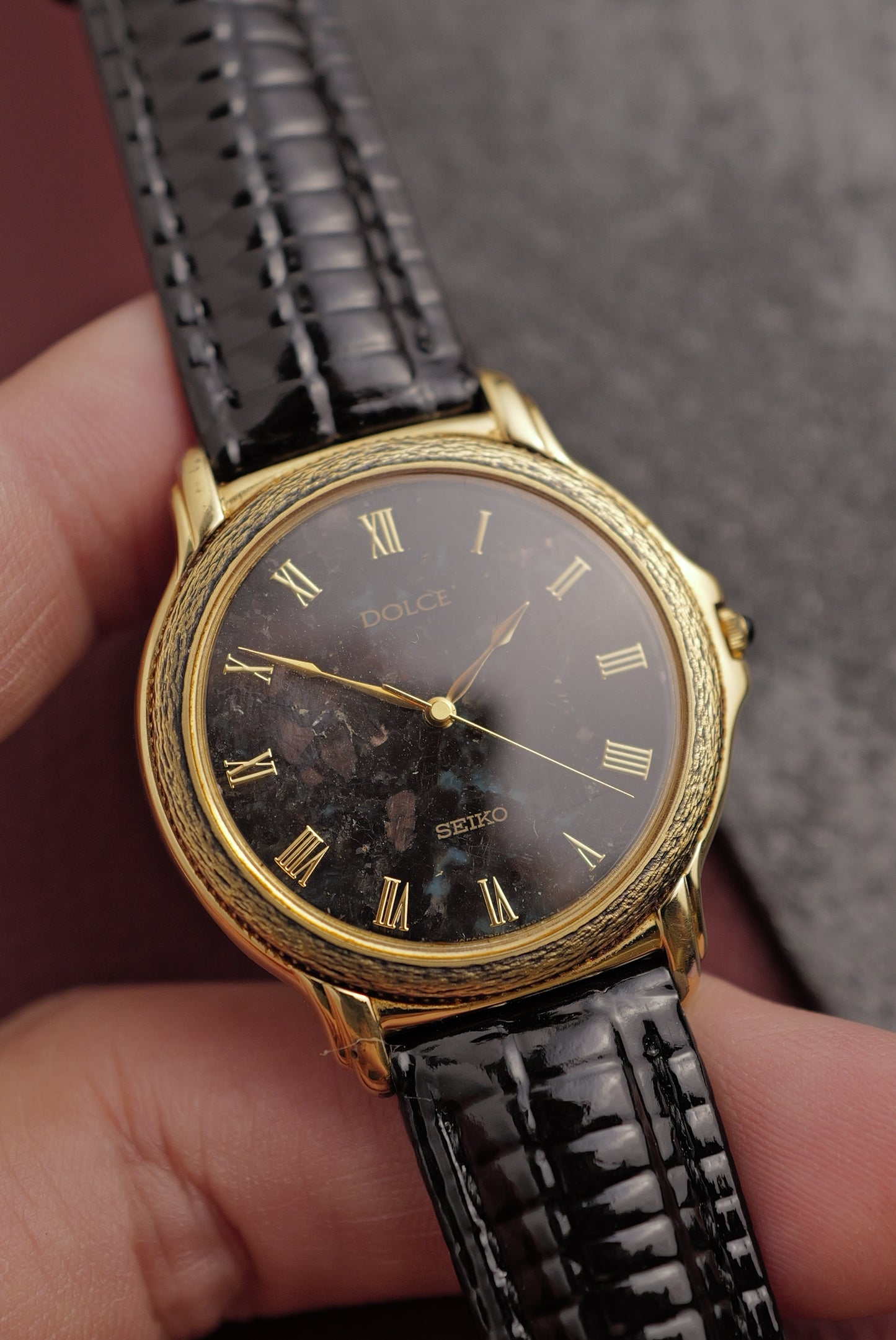 Seiko Dolce Black Turquoise Stone Dial Circa. 1992