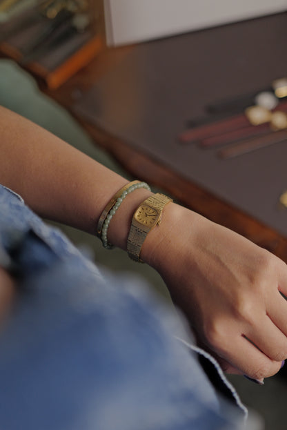 Tissot "Golden Cushion" Textured bracelet Circa. 1970s NOS