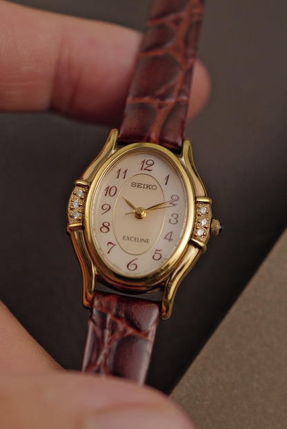 Seiko Exceline Mother of Pearl Diamonds Circa. 1992