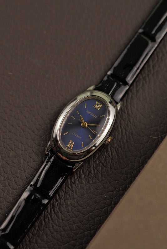 Seiko Ladies "Baignoire" Mini in Midnight blue