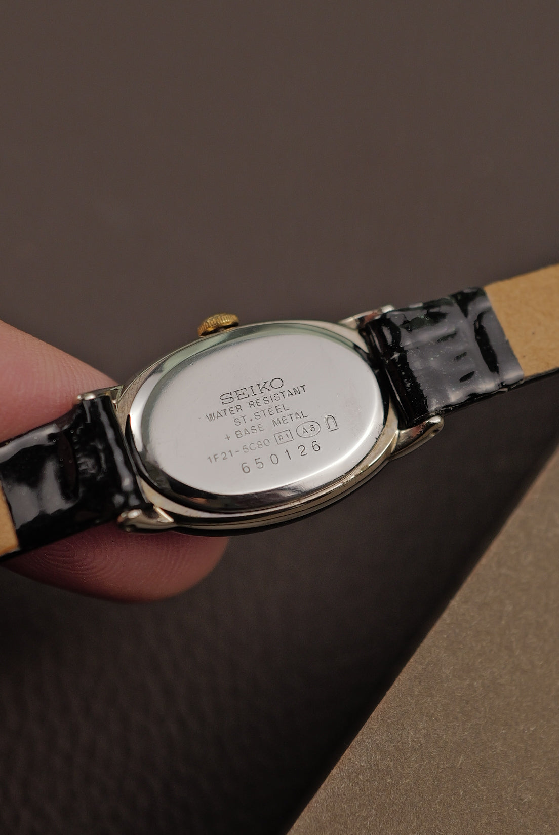 Seiko Ladies "Baignoire" Mini in Midnight blue