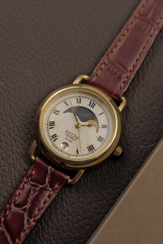 Seiko Alba "Moonphase Pebble" Circa. 1980s