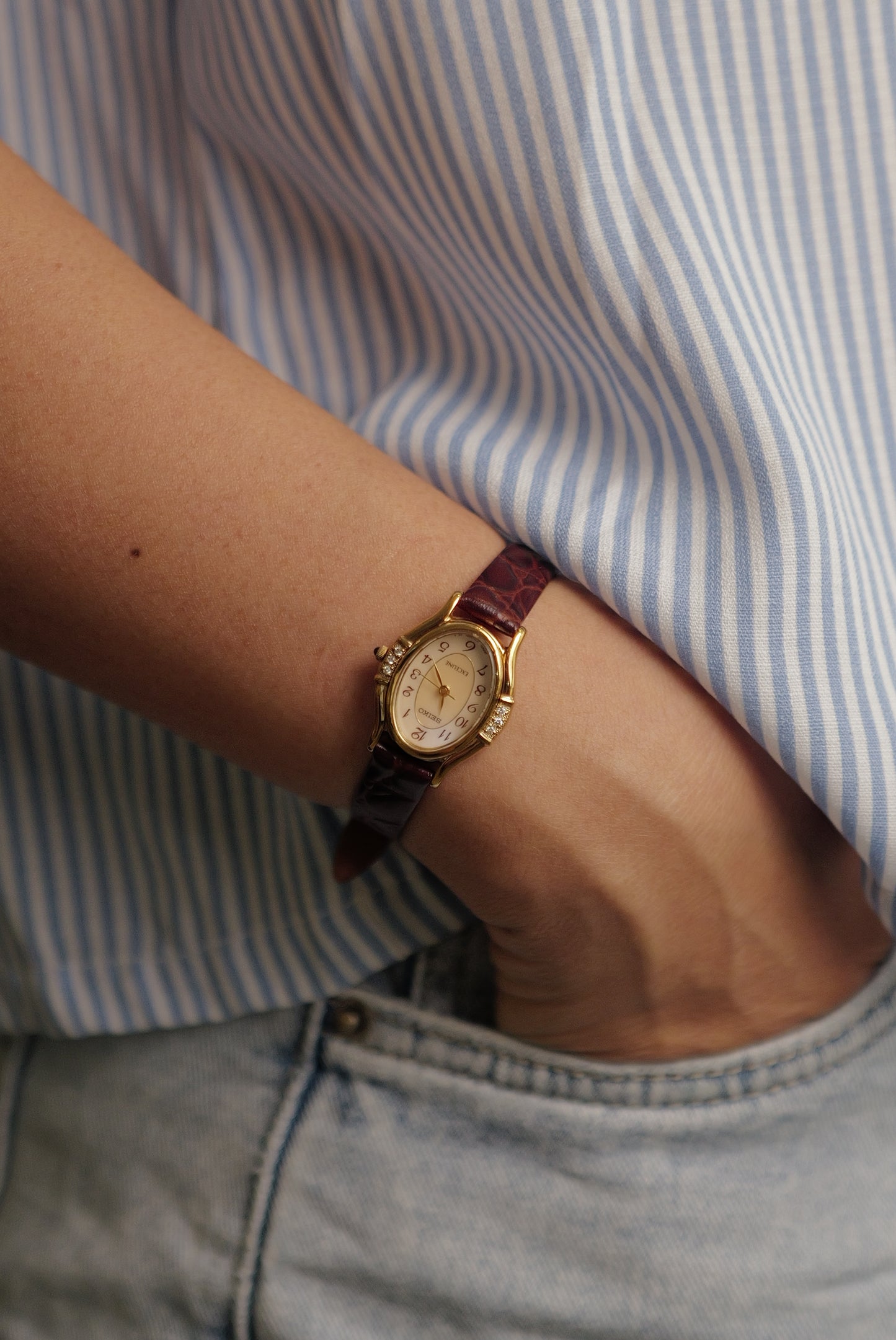 Seiko Exceline Mother of Pearl Diamonds Circa. 1992